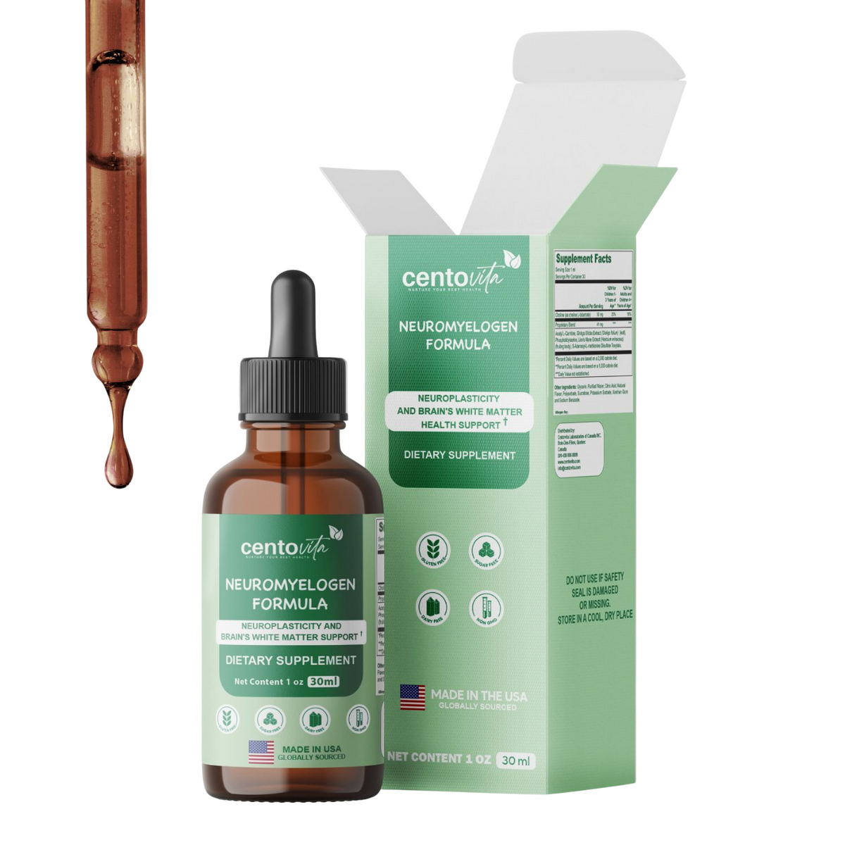 Neuromyelogen Formula brain myelin and neuroplasticity support for children – Centovita Development Booster – Made in USA – Autism support