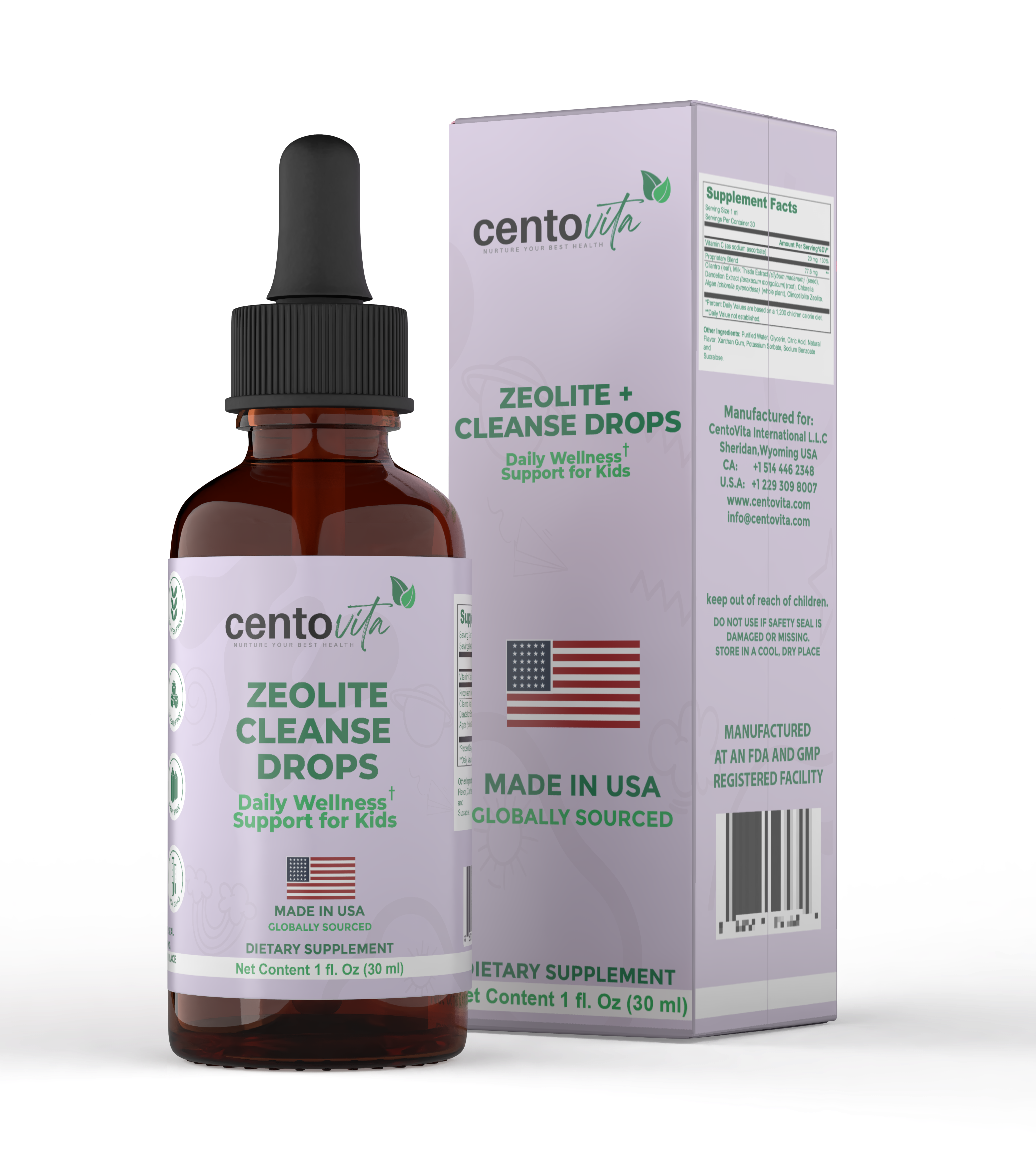 Zeolite Cleanse Drops for Kids – Natural Immune & Brain Support – 30ml