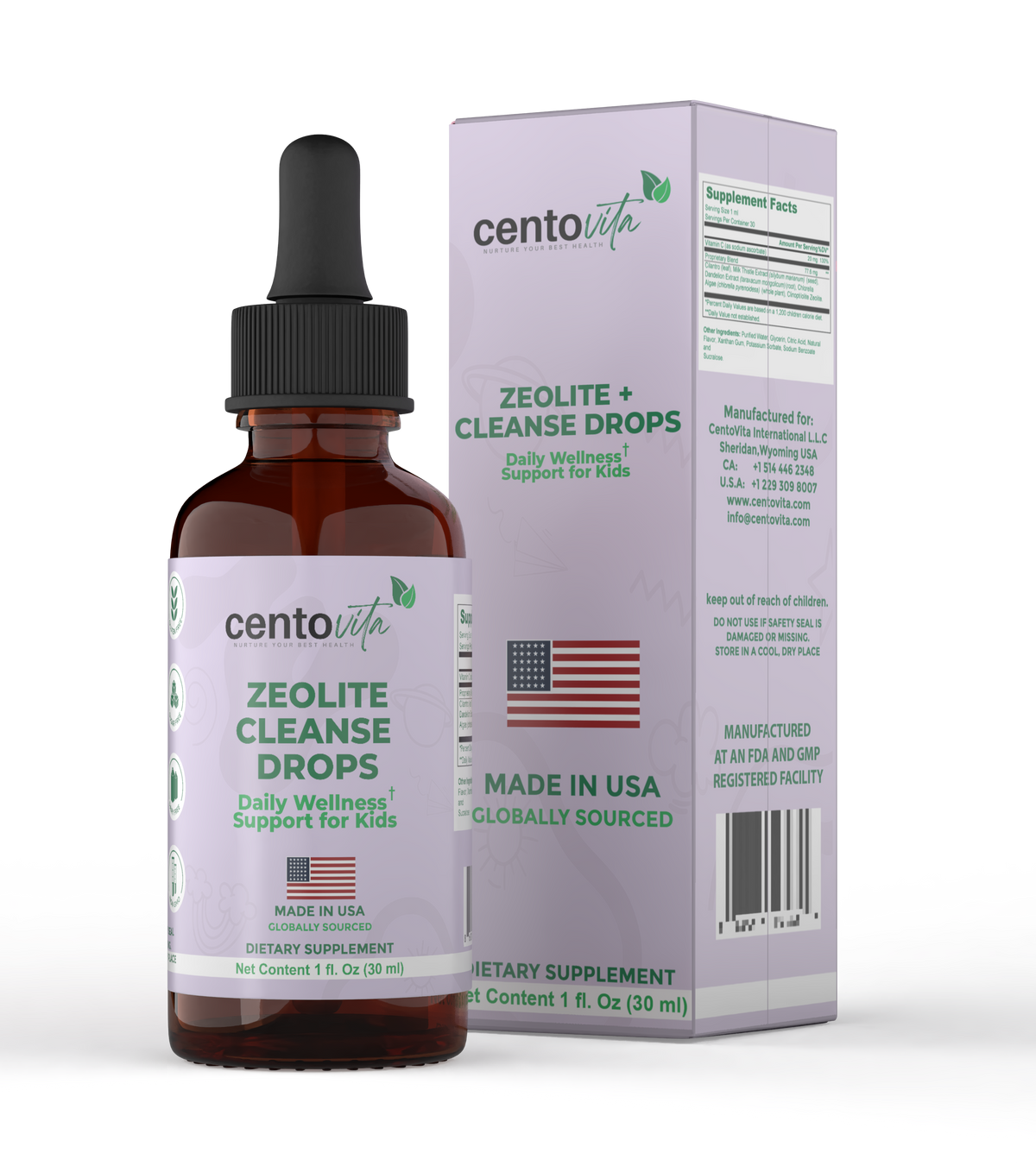 Zeolite Cleanse Drops for Kids – Natural Immune & Brain Support – 30ml