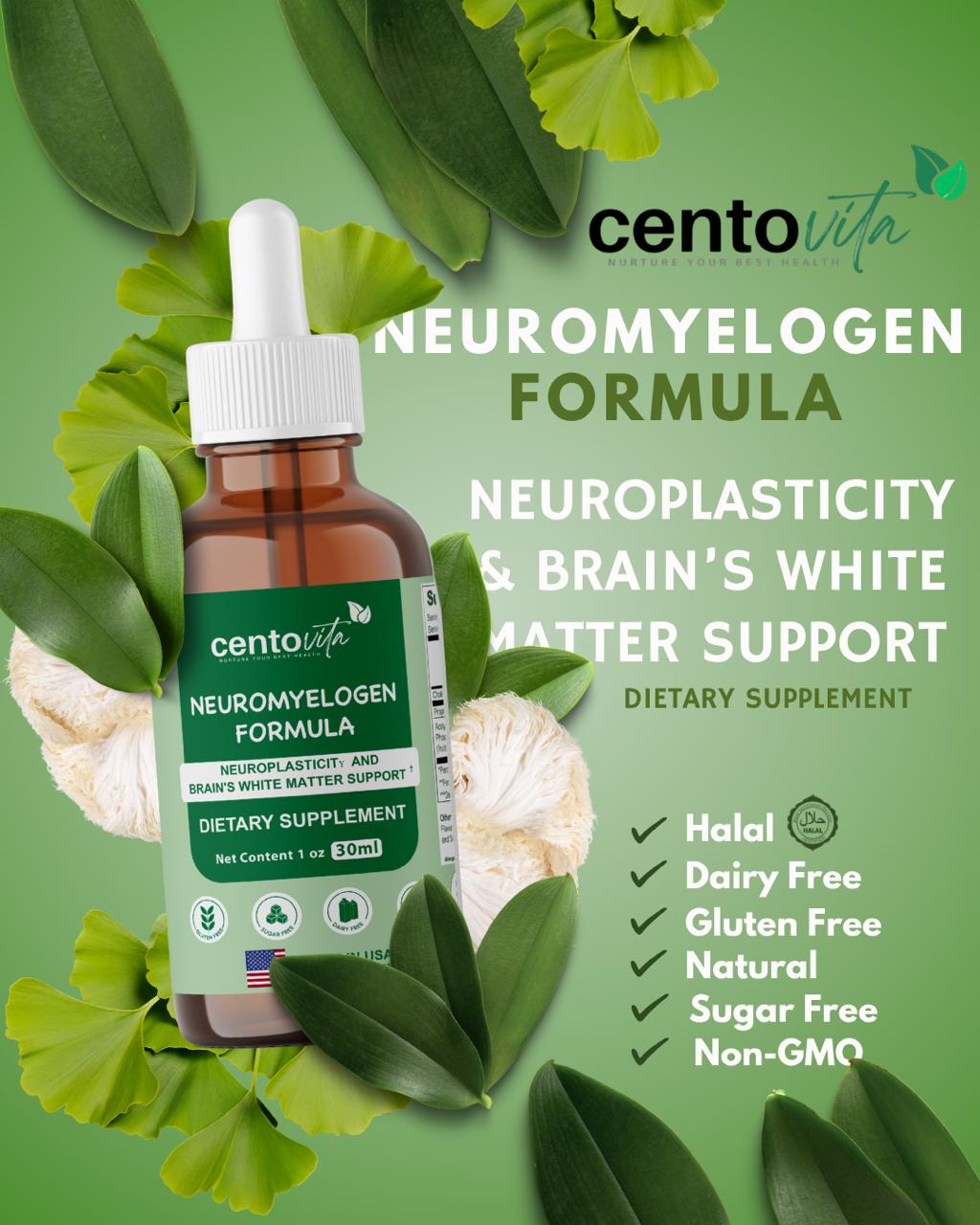 Neuromyelogen Formula brain myelin and neuroplasticity support for children ‚Äì Centovita Development Booster ‚Äì Made in USA ‚Äì Autism support