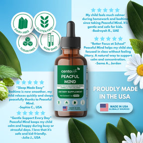 Peaceful Minds – Children’s Calming Supplement with Magnesium & Herbal Blend for Focus | Centovita