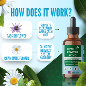 Peaceful Minds – Children’s Calming Supplement with Magnesium & Herbal Blend for Focus | Centovita