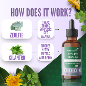 Zeolite Cleanse gentle heavy metal and toxin detox drops for kids ‚Centovita Development Booster ‚ Made in USA ‚Autism support supplement